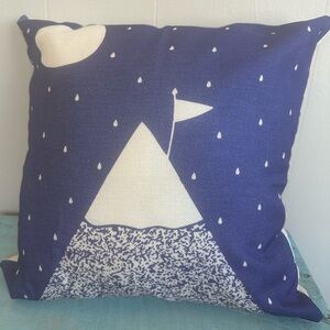 Moon and Mountain Throw Pillow